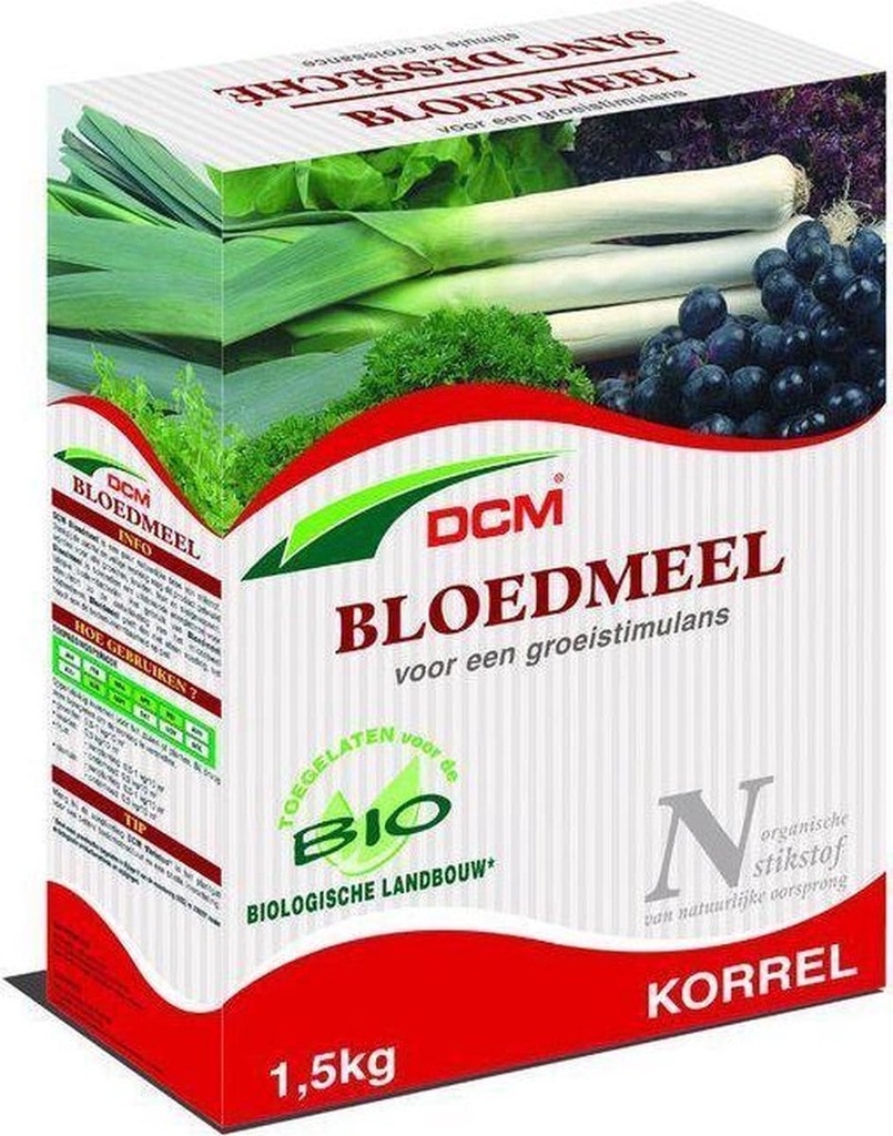 DCM BLOEDMEEL ALS NATUURLIJKE BRON VAN STIKSTOF N14 | doos van 1,5kg