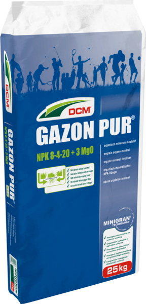 DCM Gazon PUR NPK 8-4-20 (MgO 3) Meststof 25kg - 300m²