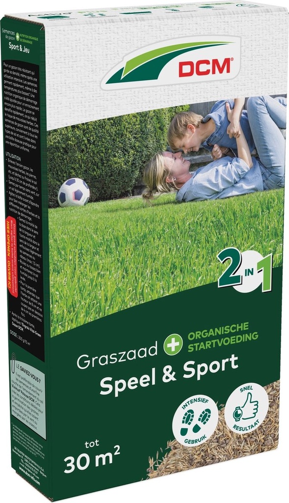 DCM GRASZAAD ACTIVO® PLUS 600g (30m²) Speel en sport