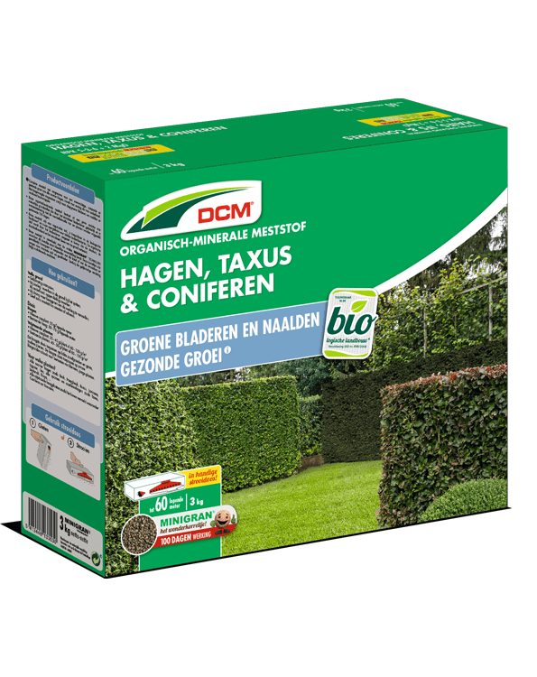 DCM Hagen, Taxus & Coniferen 5-3-6+ 2MgO meststof - Minigran - Doos van 3kg