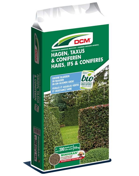 DCM Hagen, Taxus & Coniferen 5-3-6+ 2MgO meststof - Minigran - zak van 10kg