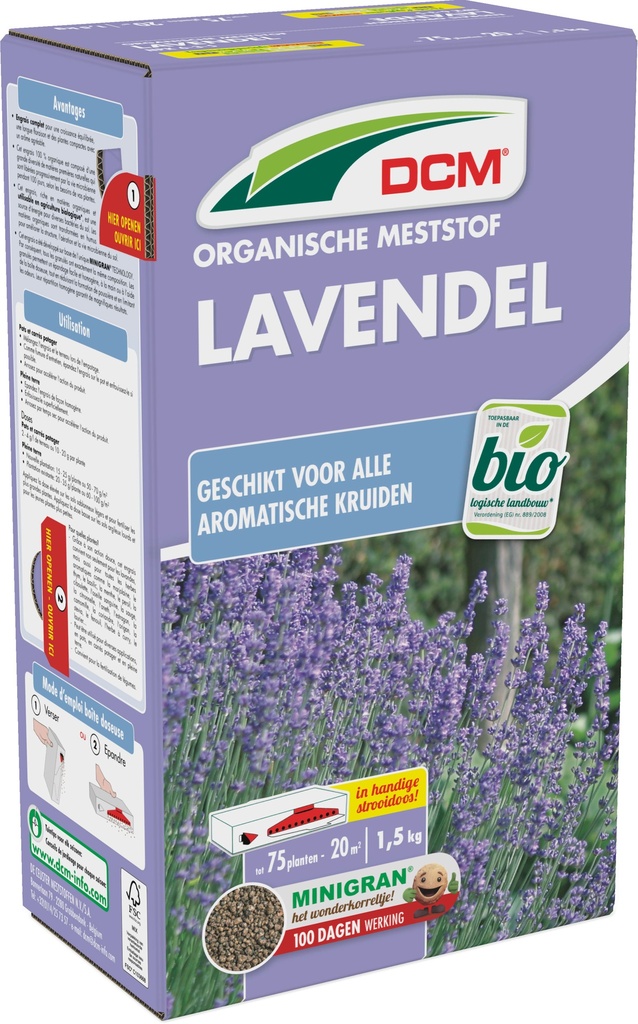 DCM Lavendel meststof NPK 6-3-5 1,5kg