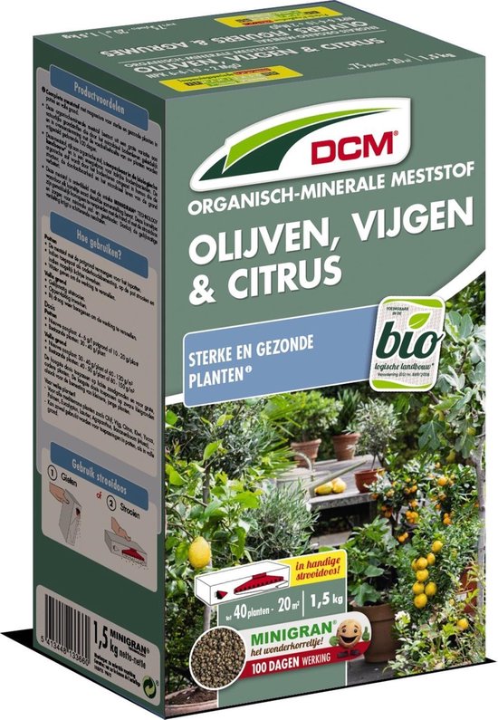 DCM Olijven, vijgen & Citrus meststof NPK 6-4-10 +2MgO 1,5kg