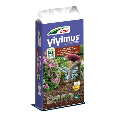 DCM VIVIMUS HEIDE, RHODO & ZUURMINNENDE PLANTEN bodemverbeteraar 60l