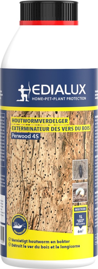 Edialux Perwood super combi Totale houtbescherming 1 liter gebruiksklaar