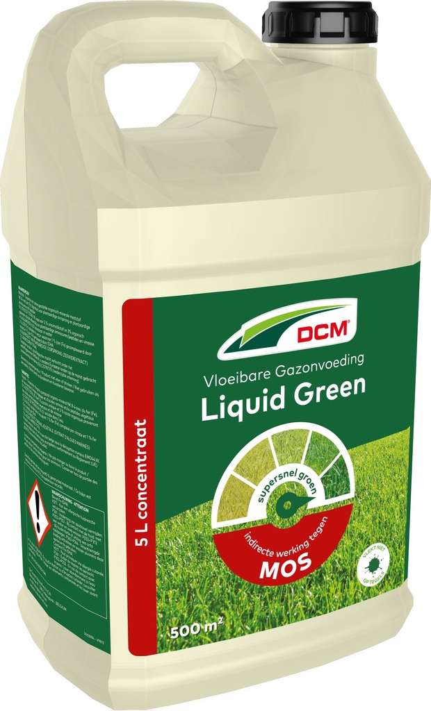 DCM LIQUID GREEN 5L - Vloeibare gazonvoeding met werking tegen mos