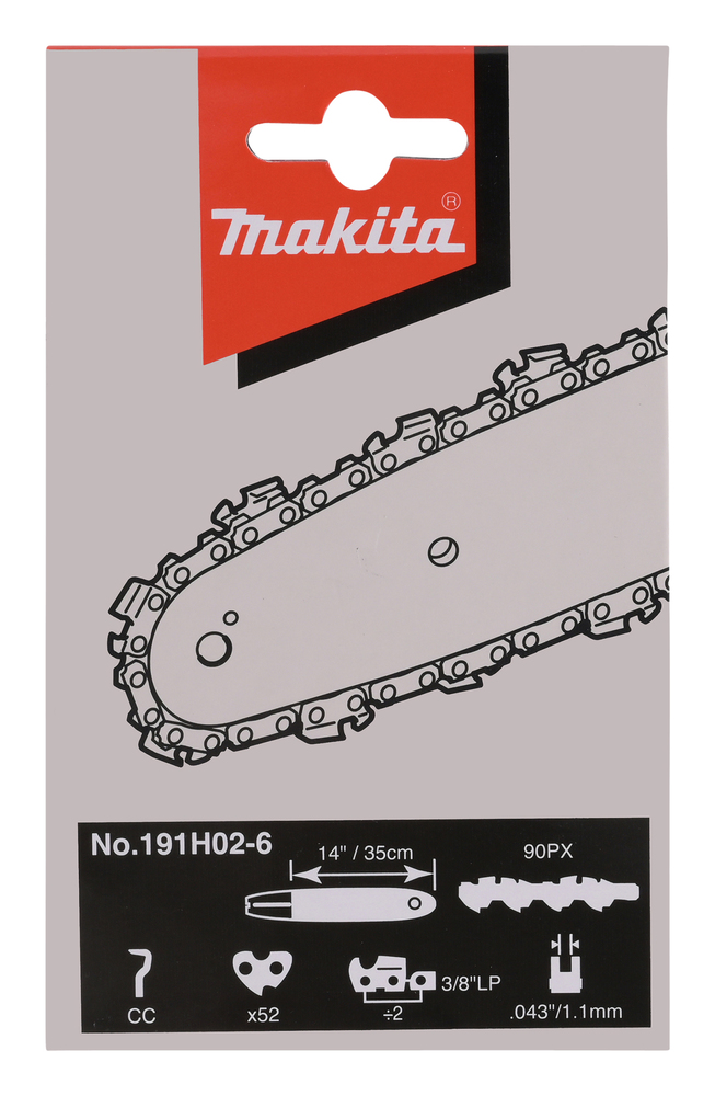 MAKITA KETTING 90PX 14"/35 cm, 3/8", 1,1 mm - 52 schakels