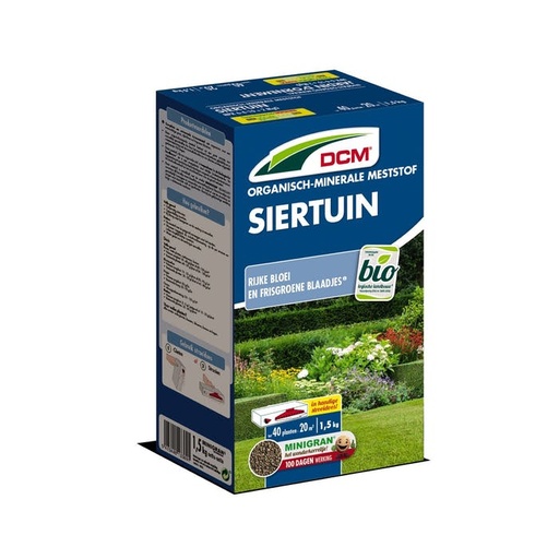 [1003796] DCM Siertuin 6-4-10+ 2MgO meststof - Minigran - doos van 1,5kg