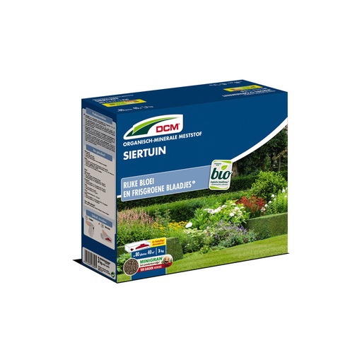 [1003783] DCM Siertuin 6-4-10+ 2MgO meststof - Minigran - doos van 3kg