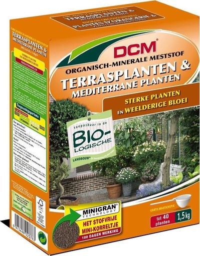 [1003797] DCM Terrasplanten & Mediterrane planten meststof NPK 8-5-6 1,5kg