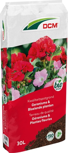 [1004502] DCM POTGROND GERANIUM & BLOEMEN 30L