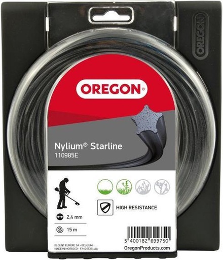 [110985E] Oregon NYLIUM® STARLINE® maaidraad 2,4mm x 15m