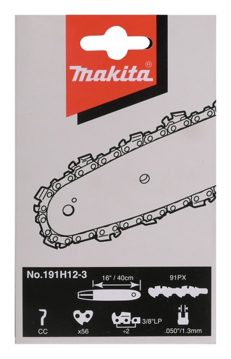 [191H12-3] MAKITA KETTING 91PX 16" / 40 cm 3/8", 1,3 mm - 56 schakels